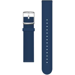 SILICONE STRAP 18MM NIGHT BLUE,SILVER BUCKLE