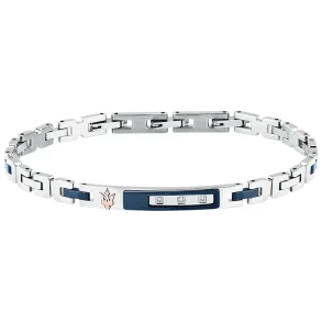 MASERATI DIAMONDS BRACELET SS RG BLUE  JM125ATY22