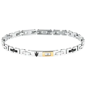 MASERATI DIAMONDS BRACELET SS YG BLACK JM125ATY25