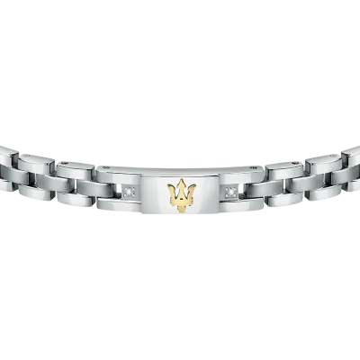MASERATI BRACELET NATURAL DIAMONDS SS YG JM221ATY04