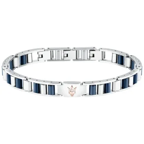 MASERATI CERAMIC BRACELET SS RG BLUE JM225ATZ55