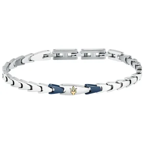MASERATI ICONIC BRACELET SS YG BLUE JM225AVD82