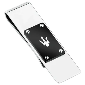 MASERATI ICONIC MONEY CLIP SS BLACK JM225AVD93