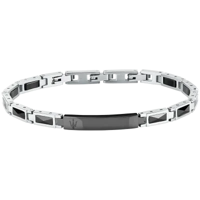 MASERATI CERAMIC BRACELET SS BLACK 18+3.5CM JM226ATZ79