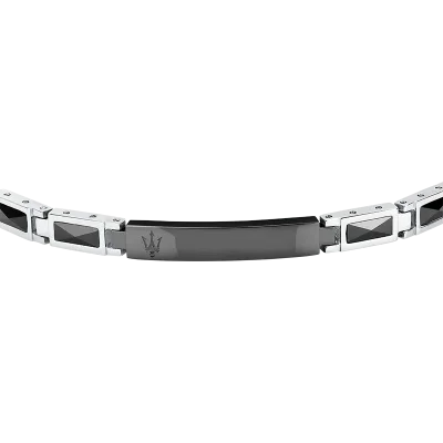 MASERATI CERAMIC BRACELET SS BLACK 18+3.5CM JM226ATZ79