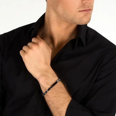 MASERATI CERAMIC BRACELET SS BLACK 18+3.5CM JM226ATZ79