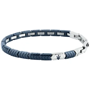 MASERATI CERAMIC BRACELET SS BLUE 18.5+3.5CM JM226ATZ87
