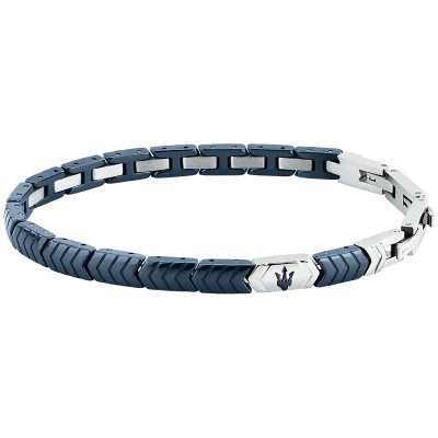 MASERATI CERAMIC BRACELET SS BLUE 18.5+3.5CM JM226ATZ87