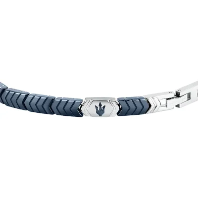 MASERATI CERAMIC BRACELET SS BLUE 18.5+3.5CM JM226ATZ87