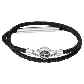 TIMBERLAND LEATHER BRACELET BLACK TDAGB0002401