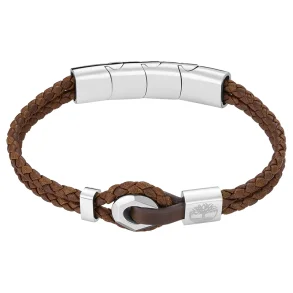 TIMBERLAND LEATHER BRACELET DARK BROWN TDAGB0002502
